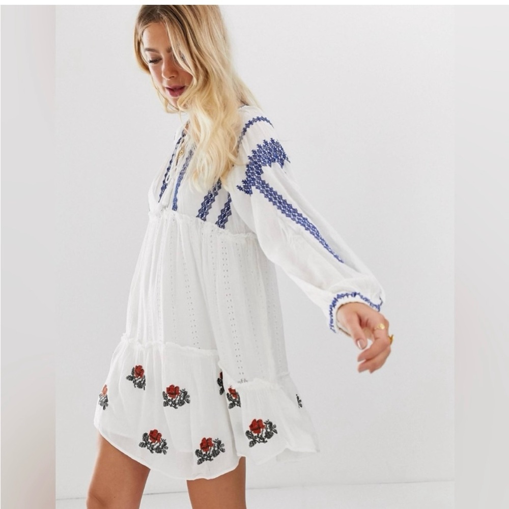 Free People Wild Horses Embroidered Dress